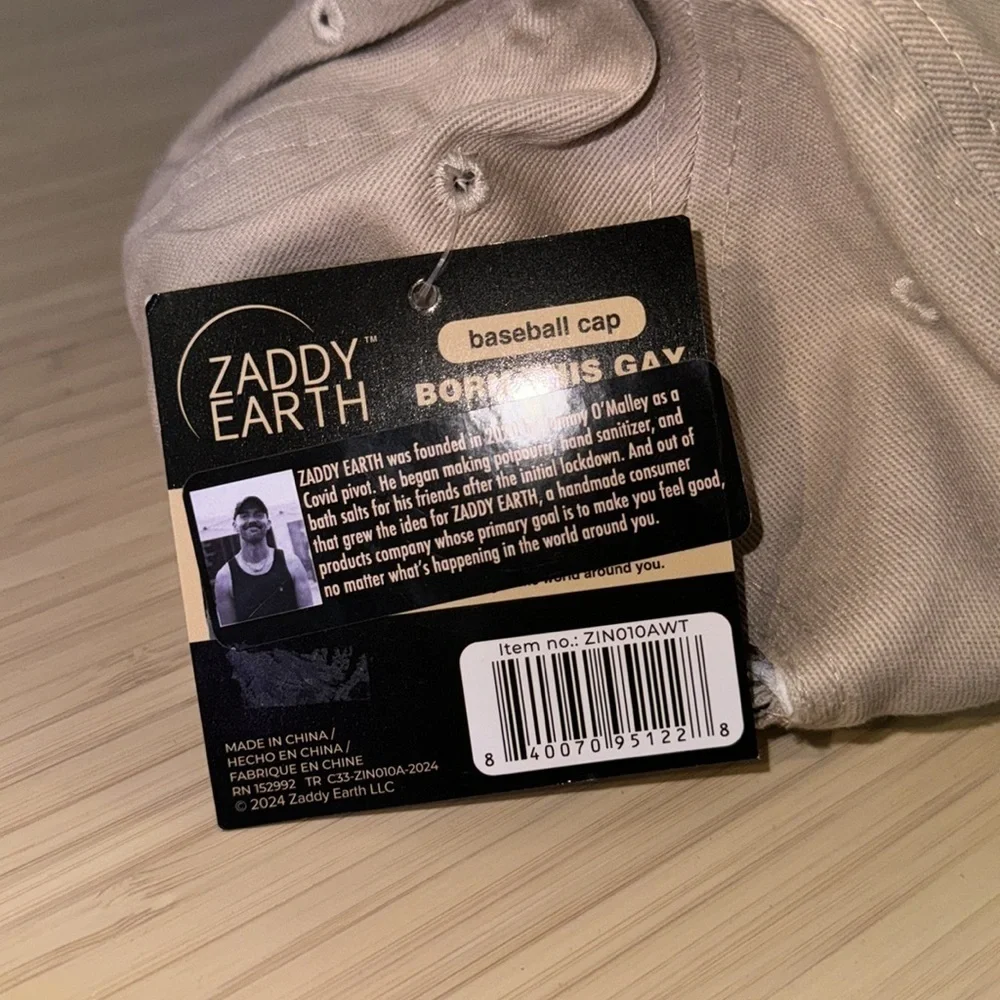 Zaddy earth born this gay tan baseball hat
